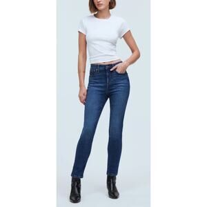 Madewell Tall 'Curvy' Blue Stovepipe Jeans Size TALL 25